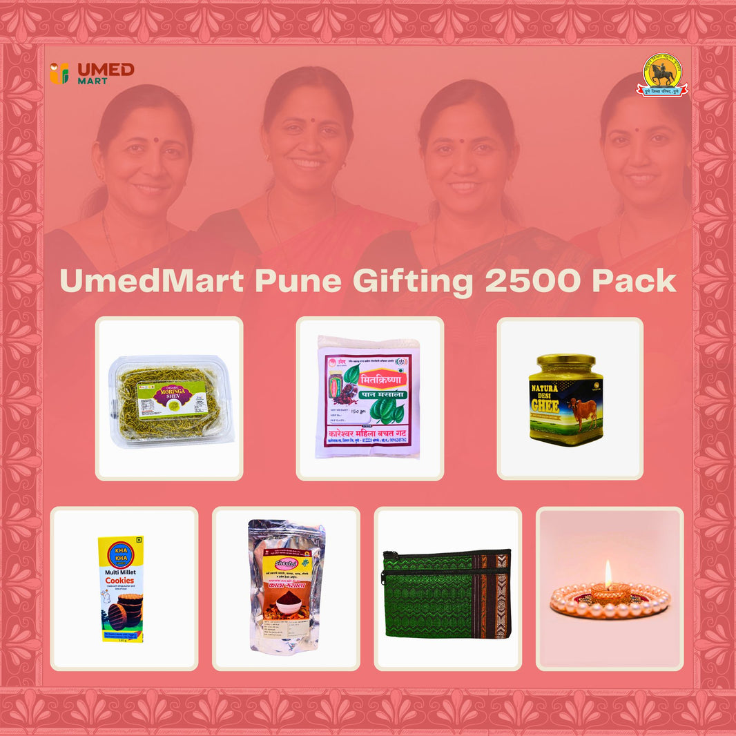 UmedMart - Gifting Combo Pack | Traditional, Natural & Handmade | Premium Festive Hamper with 7 Authentic Food & Handicraft Items Pack Of 2500