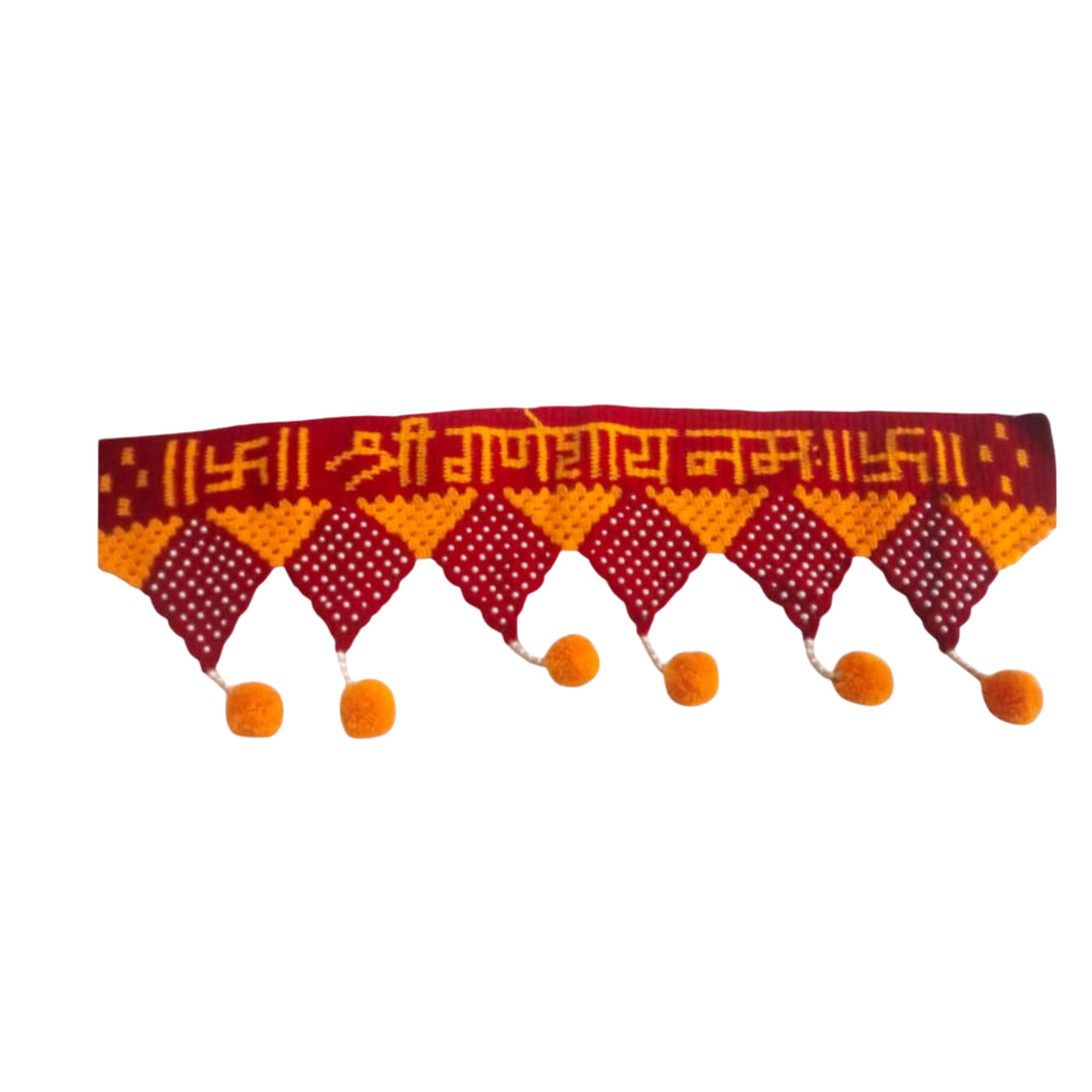 Ranjana Enterprises, Ganesh Wool Doorwall Piece, Handmade, Pack Of 1 Piece