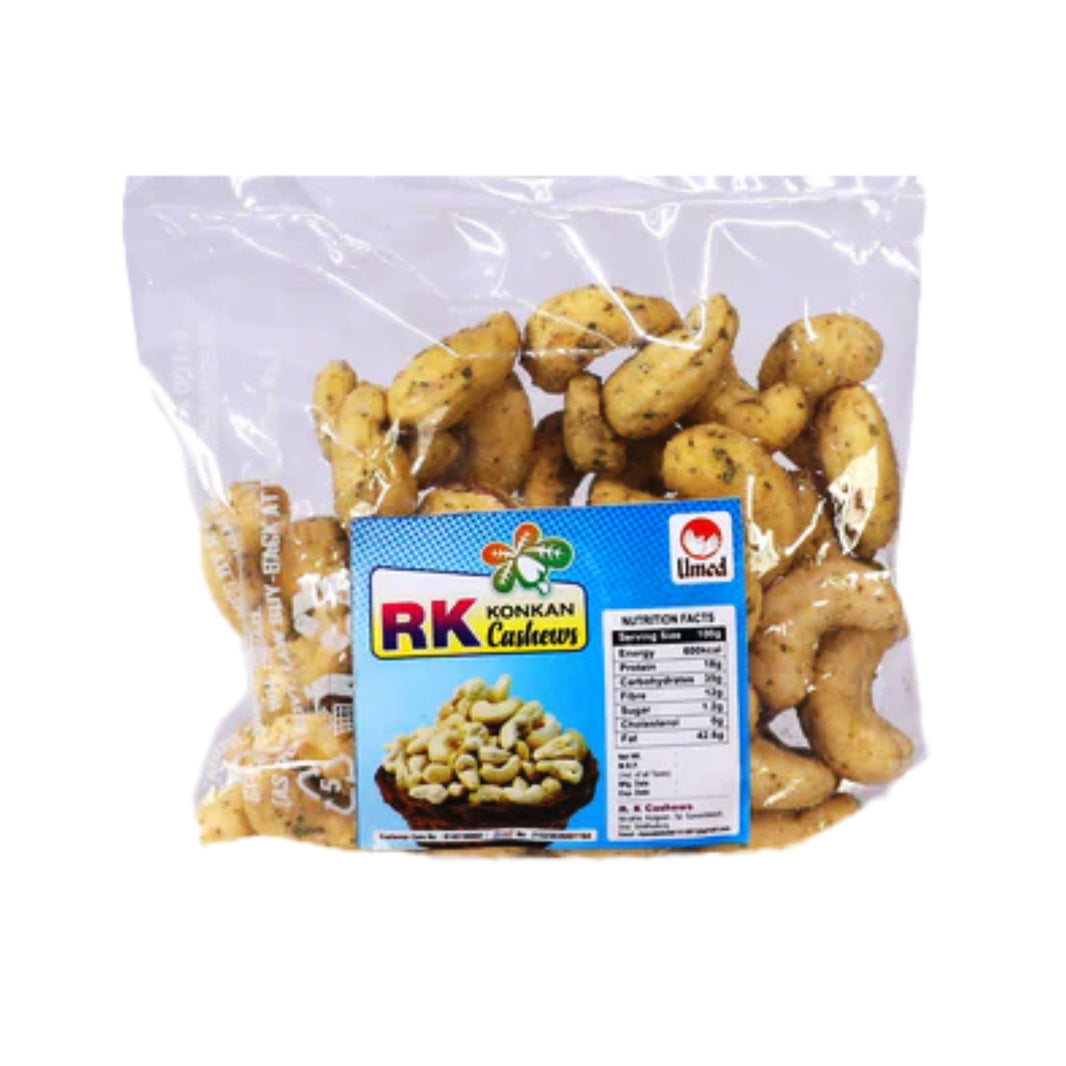 R K CASHEWS, Onion Cashew, Healthy, Fiberous, Natural Flavour, Pack of 100 gm