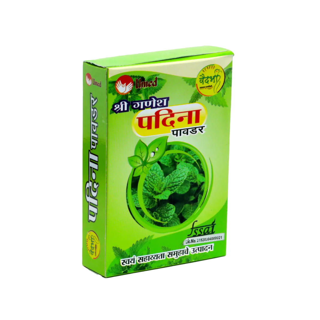 SHRI GANESH Pudina Powder, Kumkum SHG, Made By Natural Ingredients, No Artificial Chemical, Pack of 40 gm