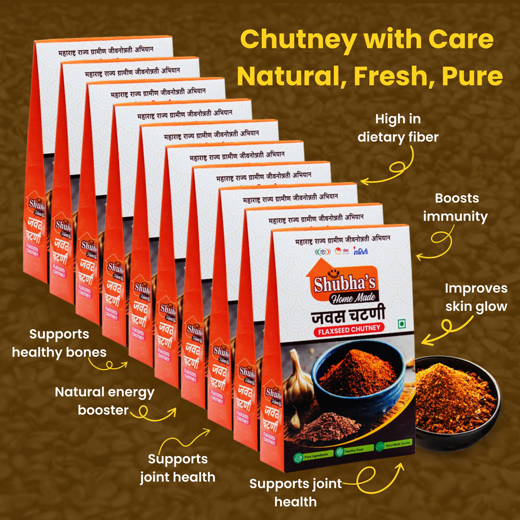 Shubha's Home Made, Javas Chutney, Pack of 10, Vitahi SHG, Natural Ingredients, No Artificial Essence, Pack of 100 gm
