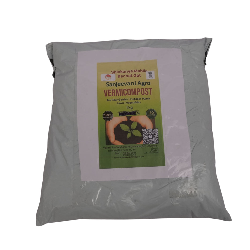 Sanjivani Agro Vermicompost – Organic Soil Enricher | Shivkanya SHG Maval 1kg