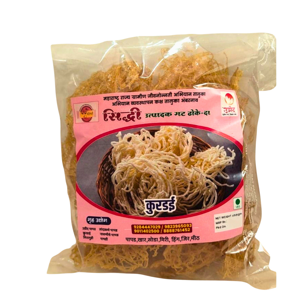 Siddhi Mahila PG, Dhoke Da Tandul Kurdai, Sun Dried Spiral Fryums, Pack Of 250 Gm