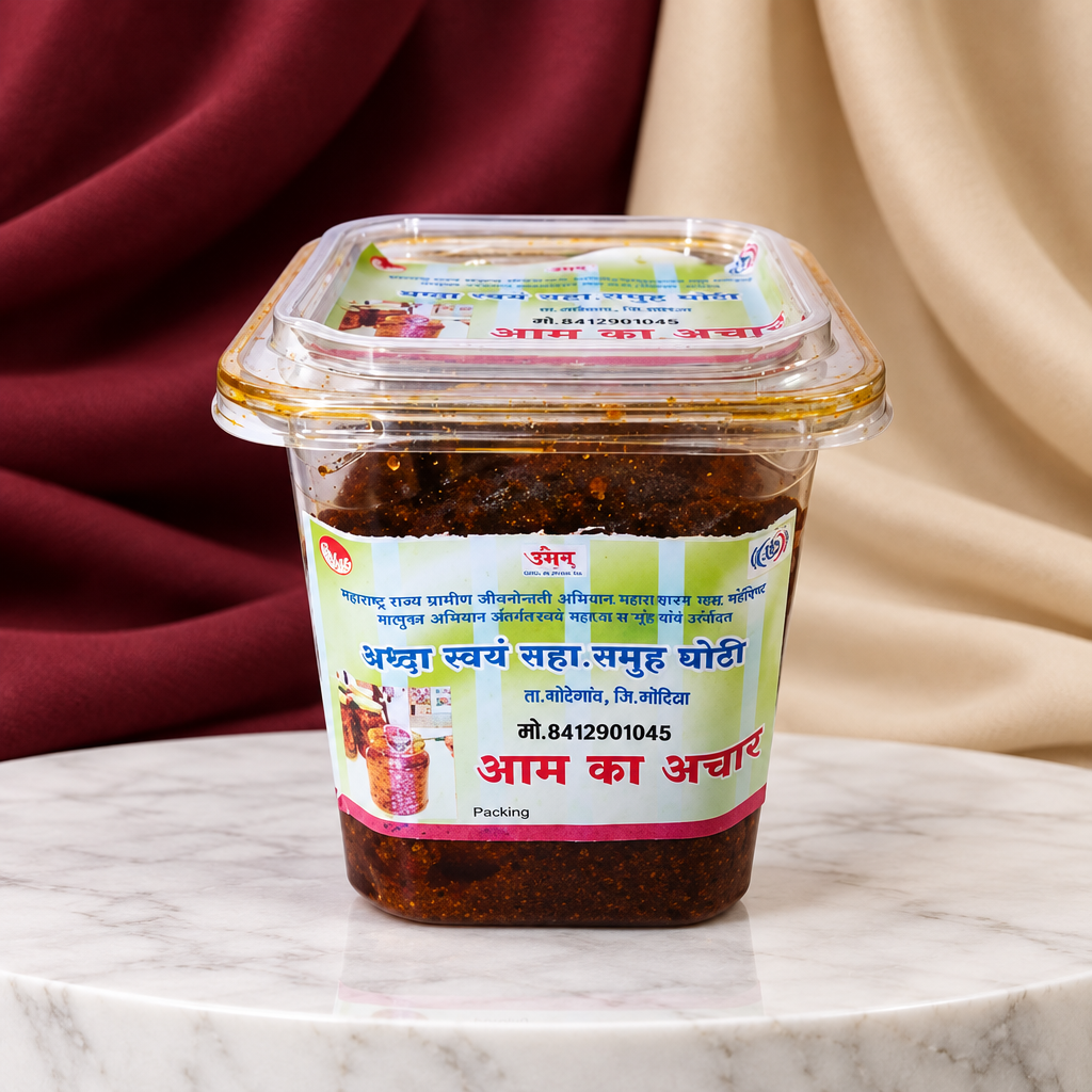 MANGO PICKLE, Natural Pickle Making By SHG women, SAHELI SHG, pack Of 250gm
