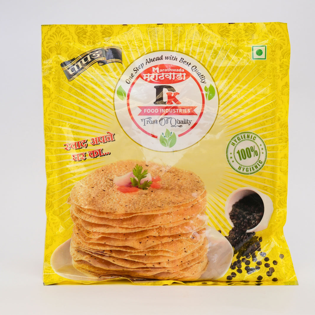 DINATURE, Udid Papad, Handmade with High-Quality Ingredients, Crispy, Flavorful, Pack of 200 gms