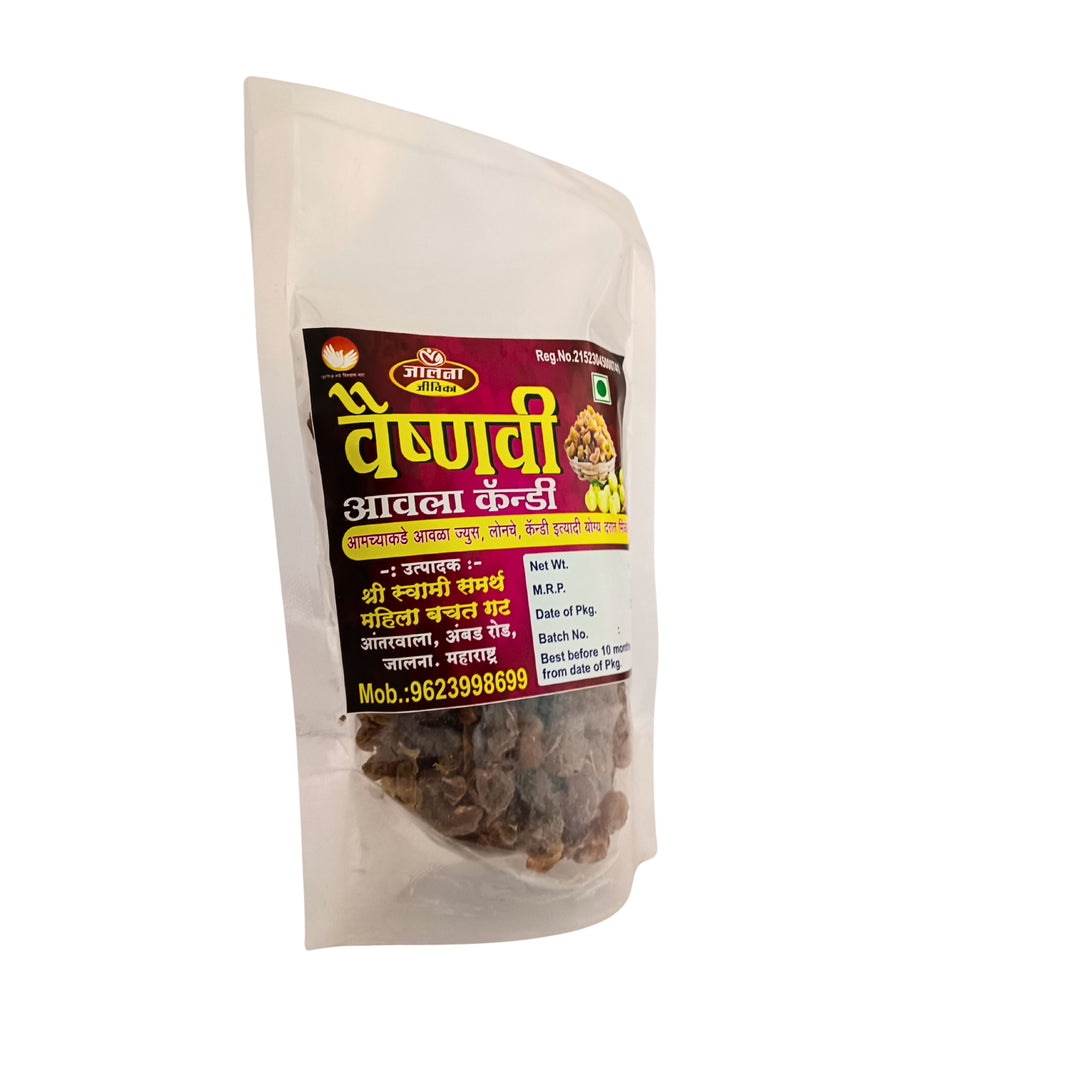 VAISHNAVI Aonla Candy, Shree Swami Samartha SHG, Made By Natural Ingredients, Healthy, Pack of 100 gms