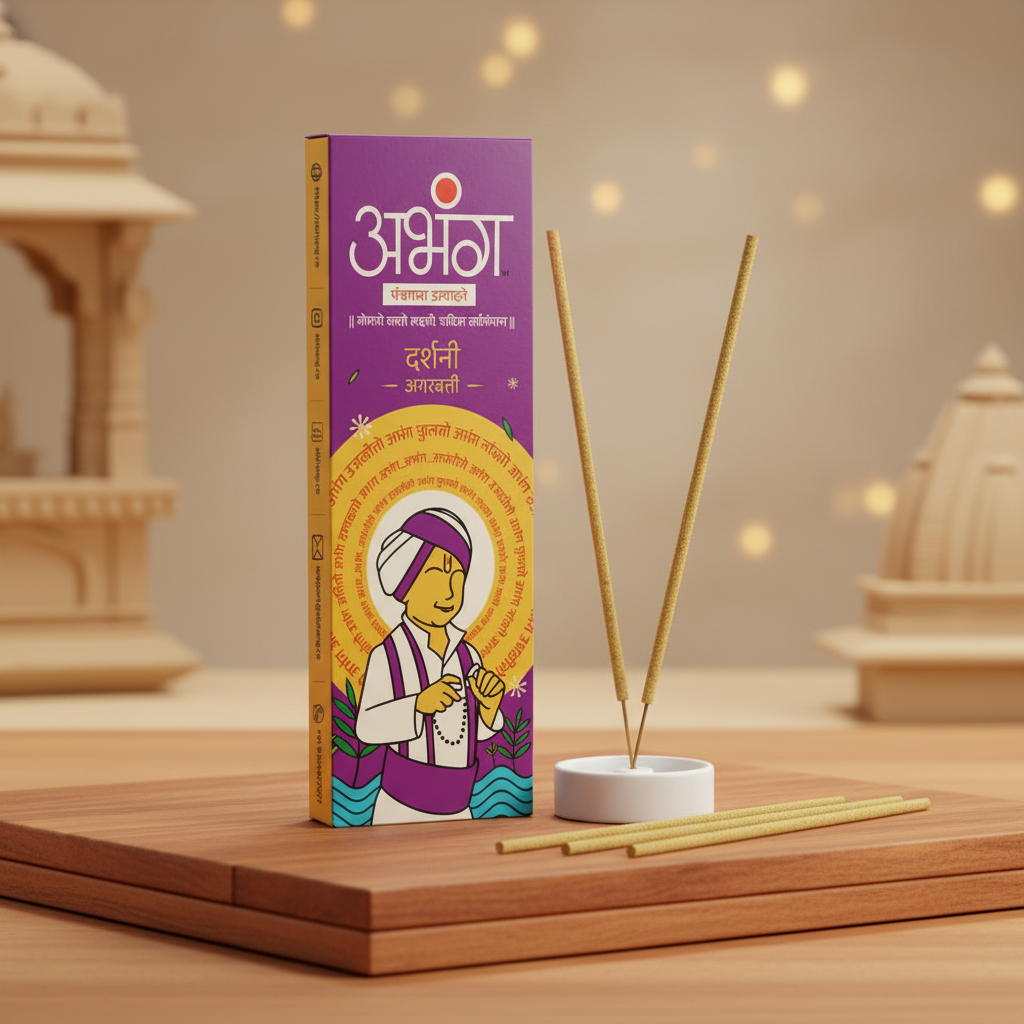 ABHANG Darshani Agarbatti Premium Incense Sticks Long Lasting Divine Fragrance Daily Worship Meditation Spiritual Ambience Handmade Traditional Pack Of 100g