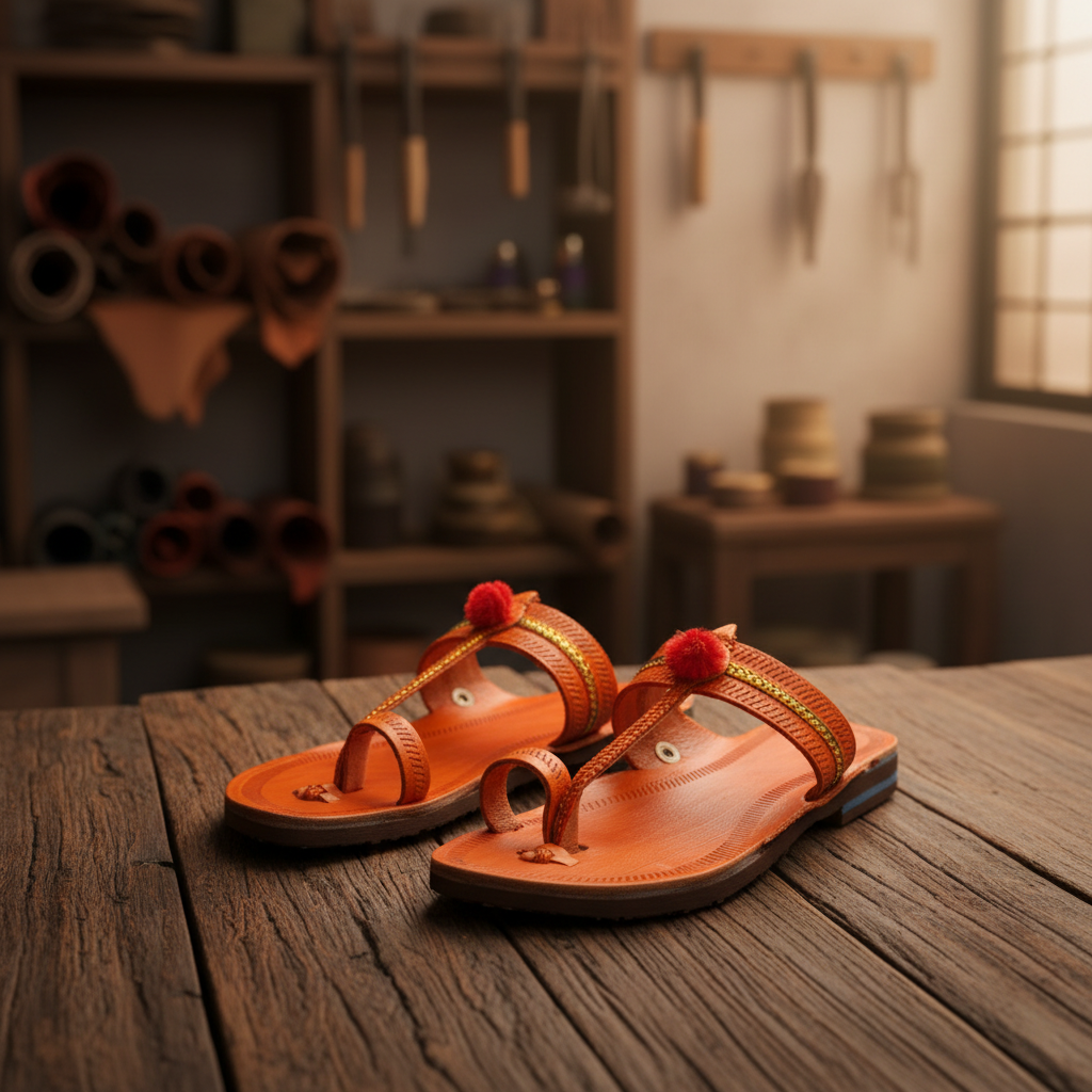 KOLHAPURI CHAPPLE Kolhapuri Boys Chappal Handmade Premium Genuine Leather Traditional Comfortable Durable Ethnic Casual Daily Wear Footwear