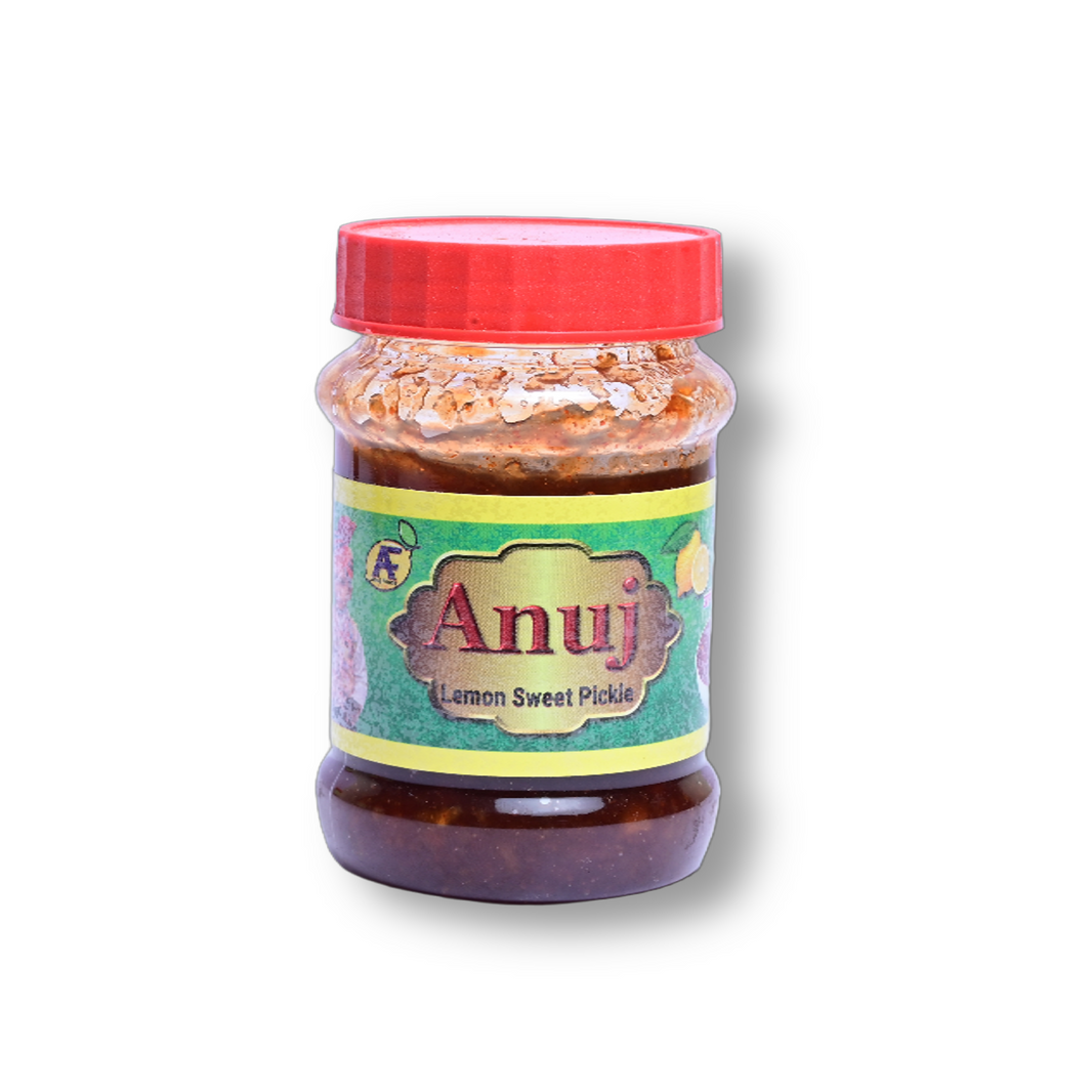 ANUJ FOODS Lemon Pickle , Made By Natural Ingredients, No Artificial Flavours, Pack of 200 gms
