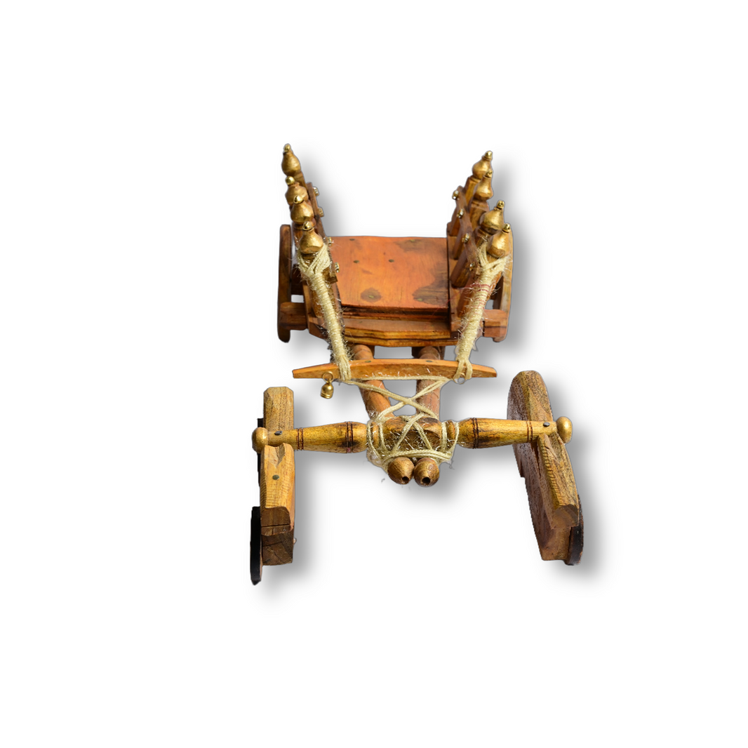 SITAMATA Bullock Cart, Natural Wood, Local Craftsmanship, Small
