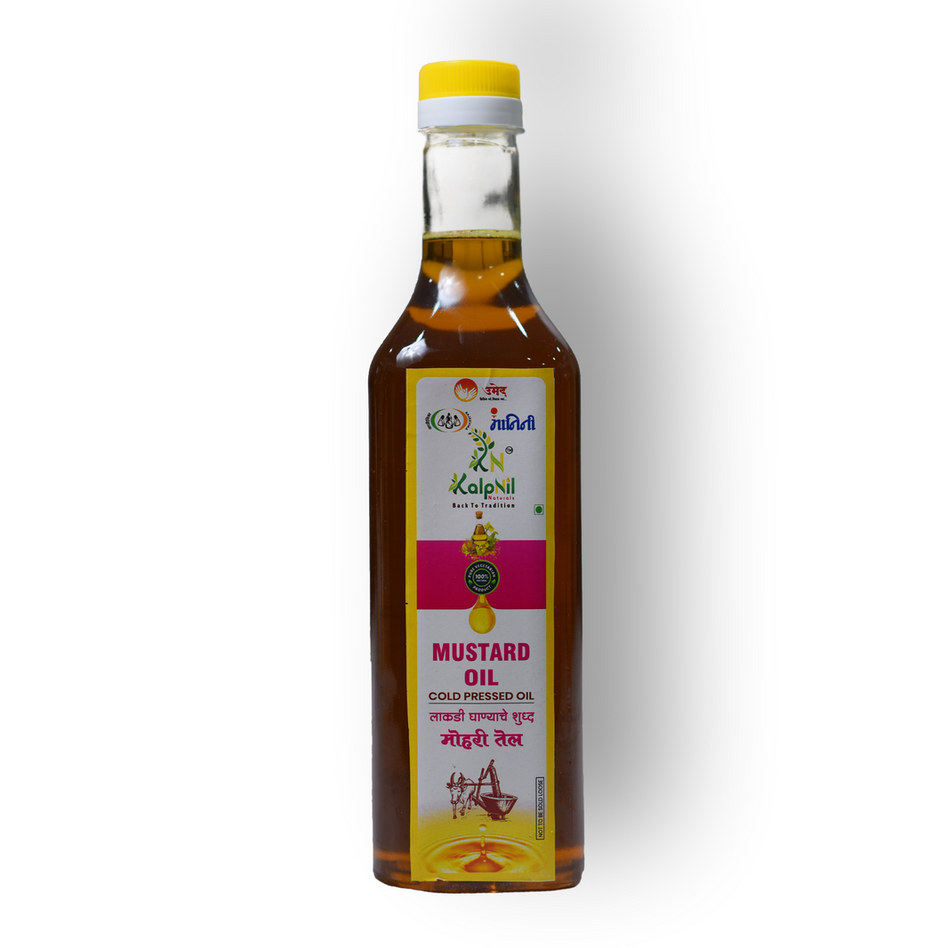 KALPNIL Pure Mustard Oil, wooden Pressed Oil,  Samarth SHG, Natural, Chemical Free, 1000 ml