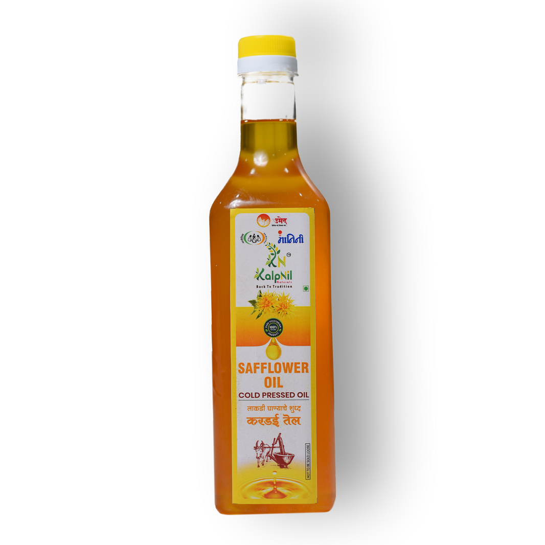 KALPNIL Pure Safflower Oil, wooden Pressed Oil,  Samarth SHG, Natural, Chemical Free, 1000ml