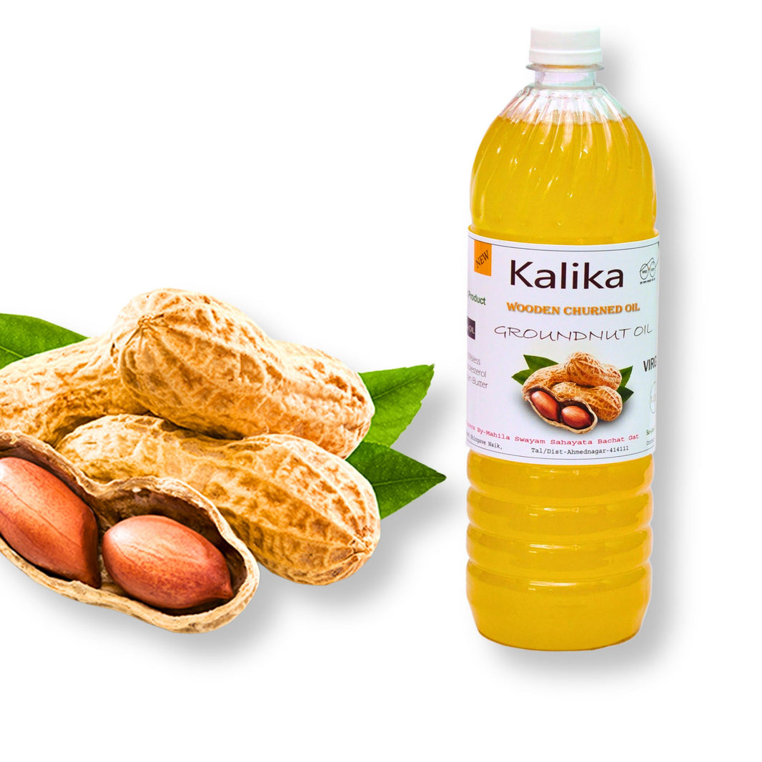 KALIKA Shengdana Oil ,Kasturi wooden-pressed, Made By Natural Ingredients, Healthy, Pack of 1000 ml