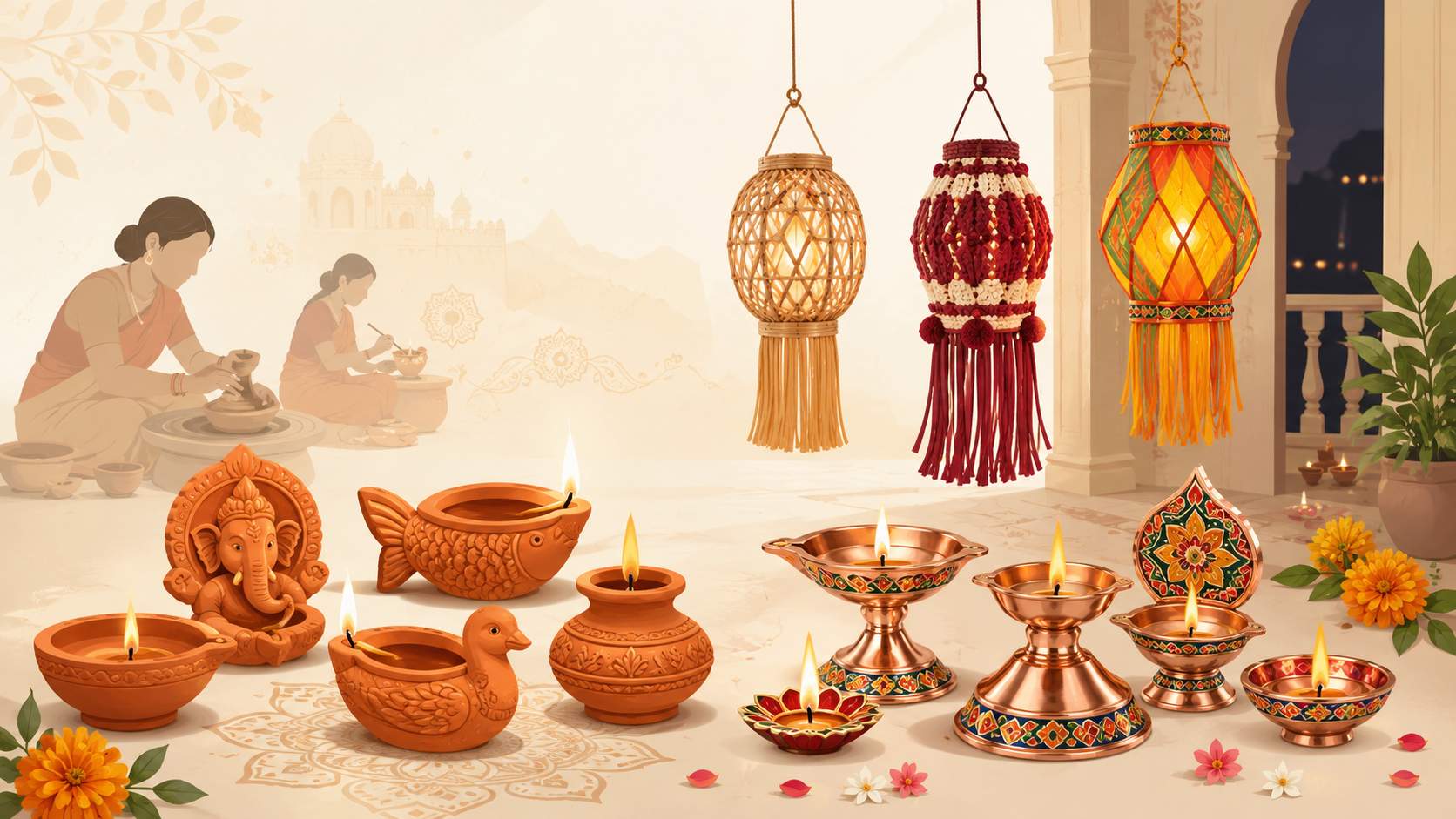 Terracotta Diya, Copper Diya, or Akash Kandil? A Diwali Buying Guide from Maharashtra's SHGs