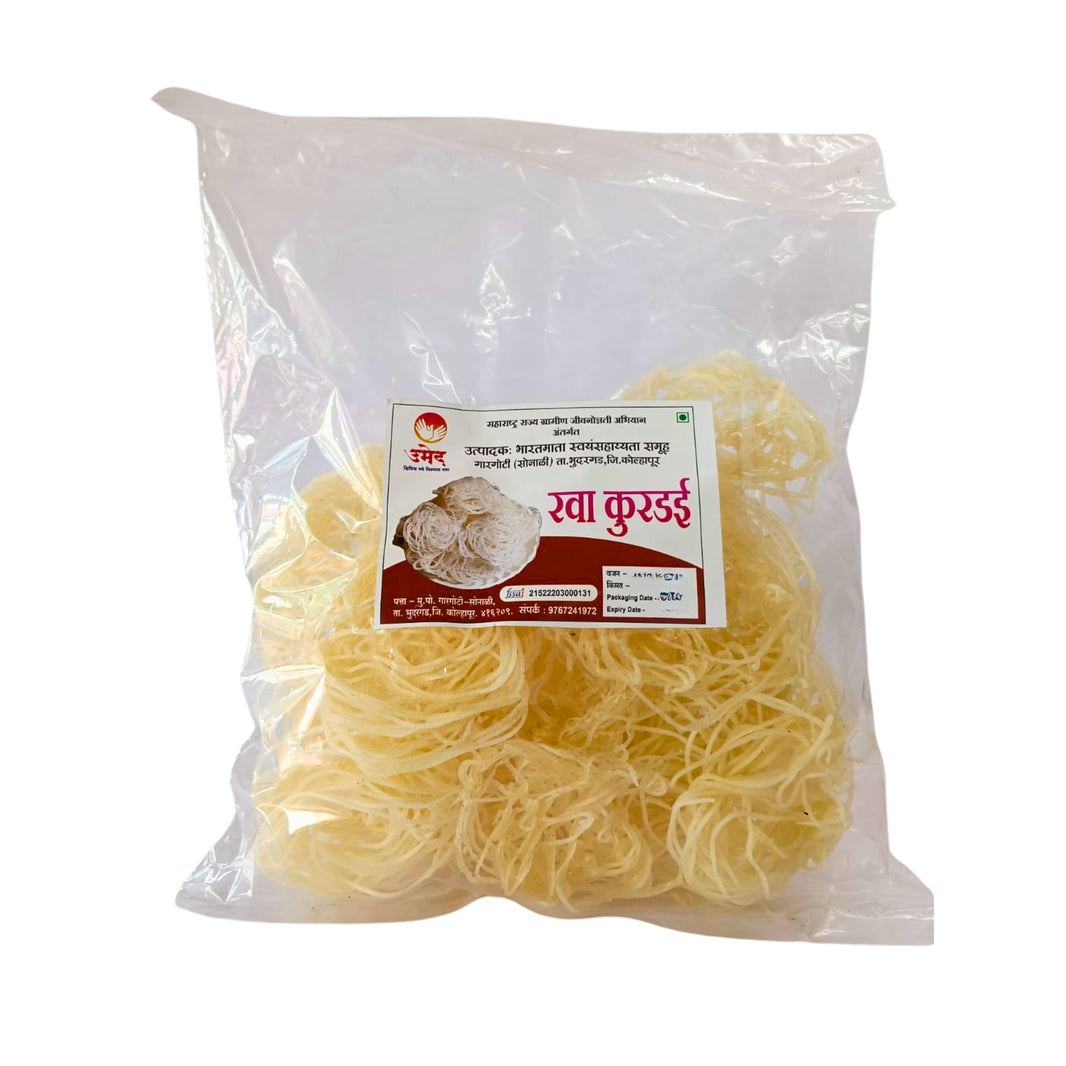 BHARATMATA Rava Kurdai, No Maida, Bharatmata SHG, Made By Natural Ingredients, Pack of 200 gm
