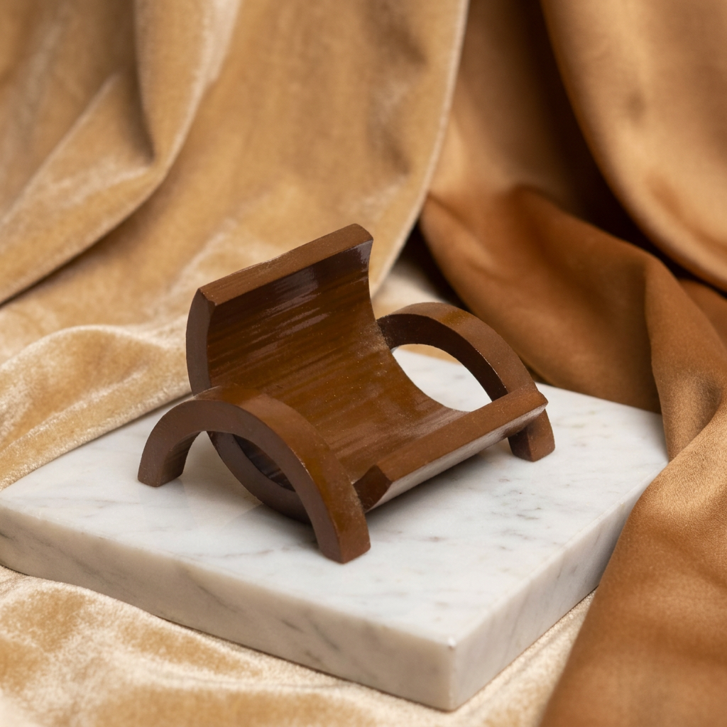 ECO AURA Wooden Mobile Stand, Wooden ART, Ujjwala SHG, Natural Wood, Local Craftsmanship, Pack of 1 No