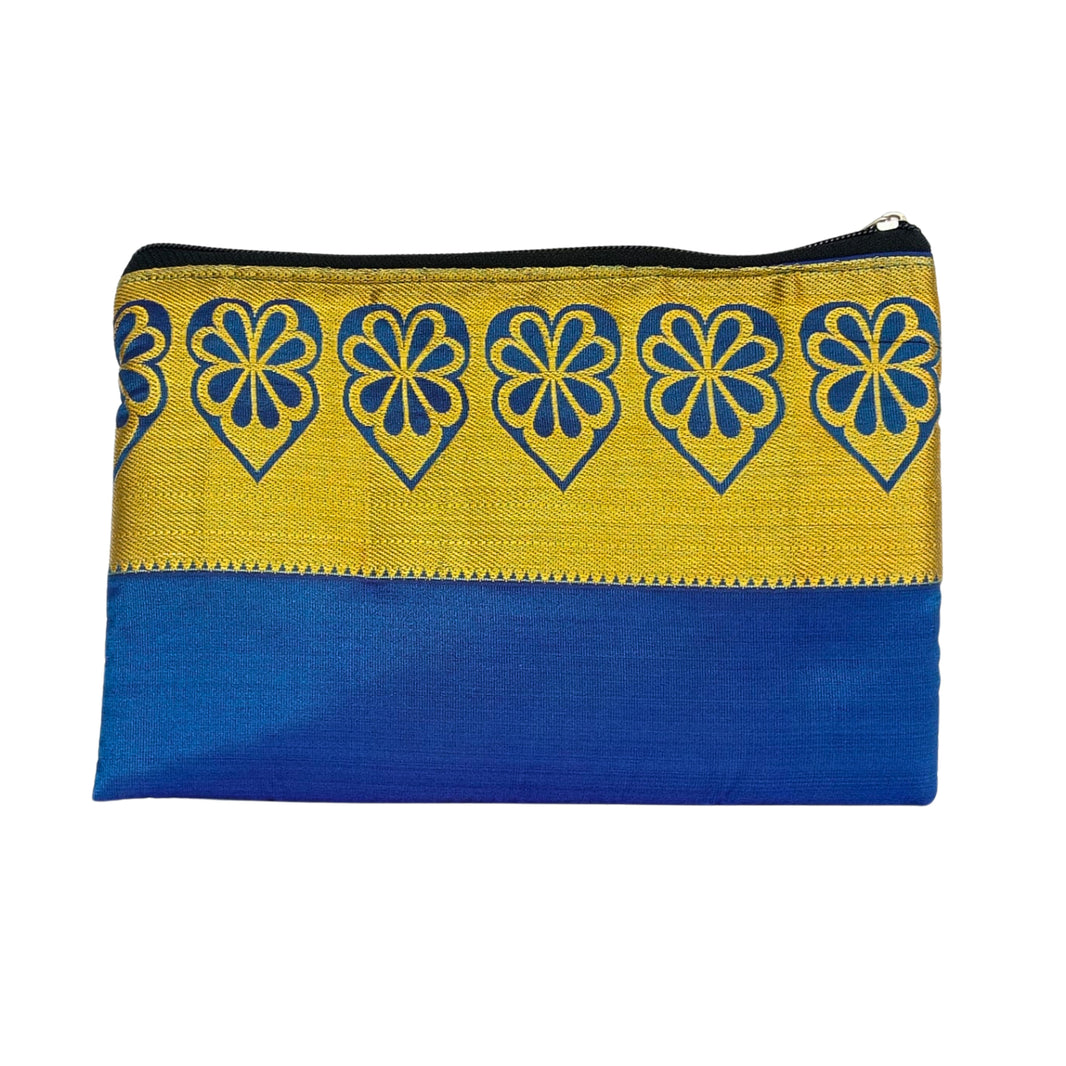 MANGALMURTI Hand Pouch, Small Size, Blue Colour, Handmade by Swamini SHG, Eco-friendly and Washable, Pack Of 1 no