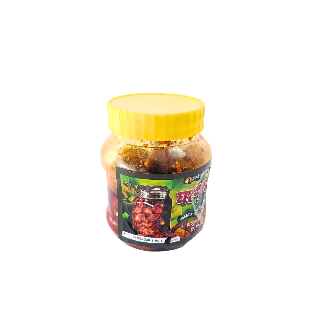 GHARGUTI Mango Pickle, Natural Ingredients, No Artificial Colour, Shree Sadguru Balumama SHG, Pack of 250 gm