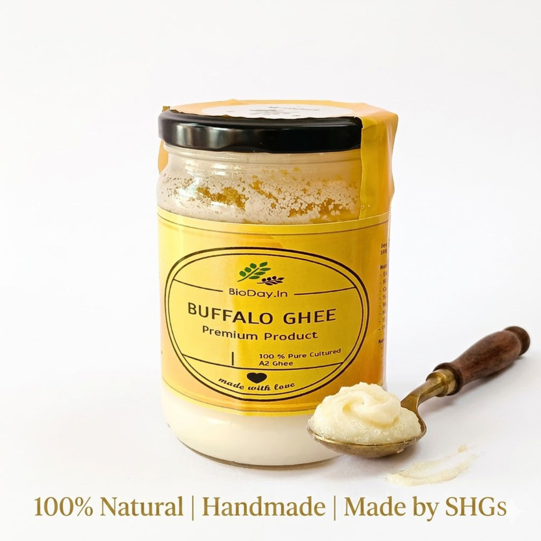 BIODAY.in Buffalo DESI Ghee, Made By Buffalo Milk, No Artificial Essence, pack of 1000 ml