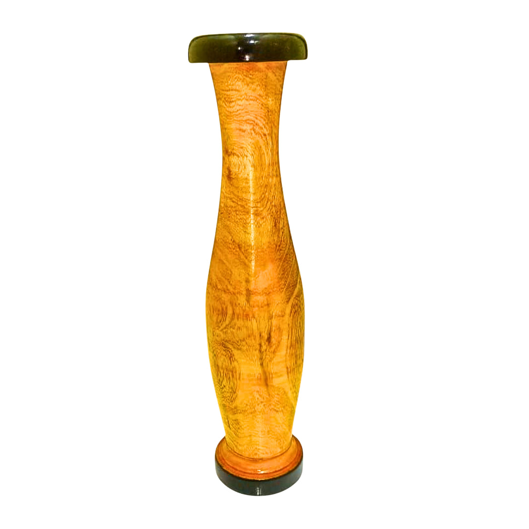 CHOUNDESWARI MAHILA SHG, KUNDAL ShowPiece Flower Vase Wooden Craft (Fuldani) Wooden Vase Pack of 1 Piece