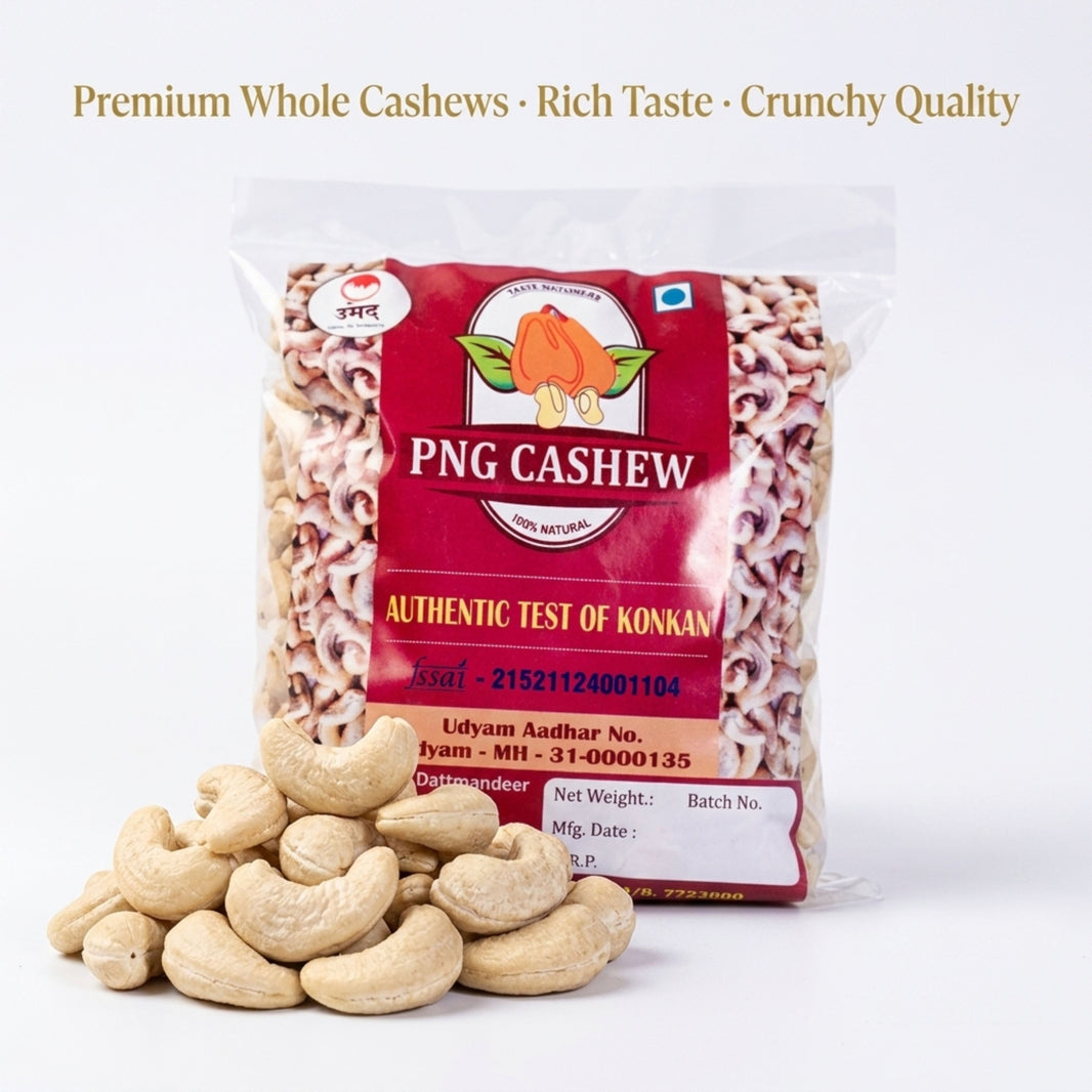 PNG, Cashew, Healthy, Highly Fiberous, Natural, Flavour, Pack of 1000 gm
