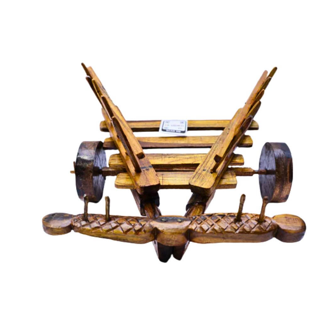 SANTGYANESHWAR, Bullock Cart, Natural Wood, Local Craftsmanship,Pack of 1