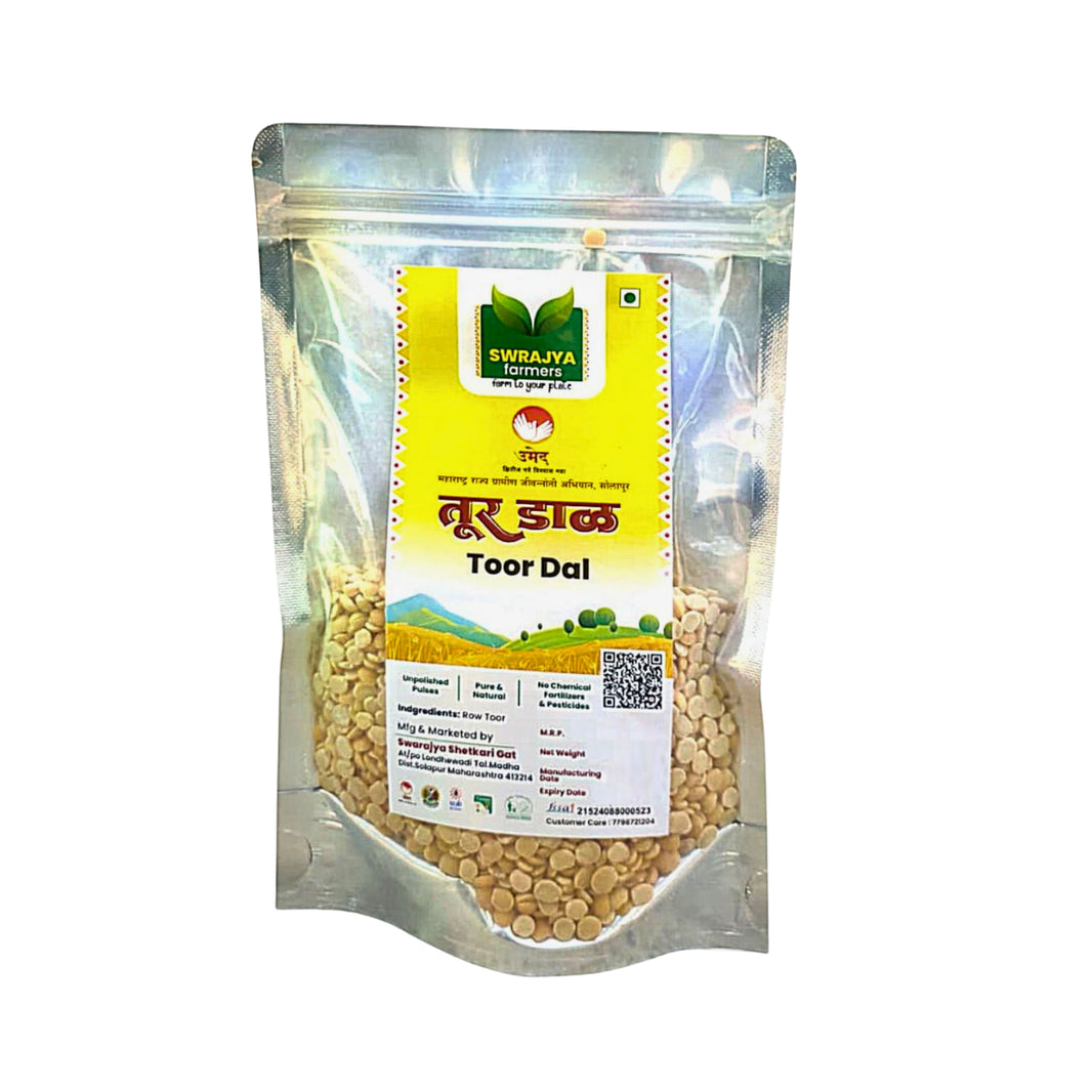 SWARAJYA Farmers Handmade Unpolished Tur Dal Pack of 500 gm Sweet Chemical Free Pure Protein Rich No Artificial Colour No Added Flavour Traditional
