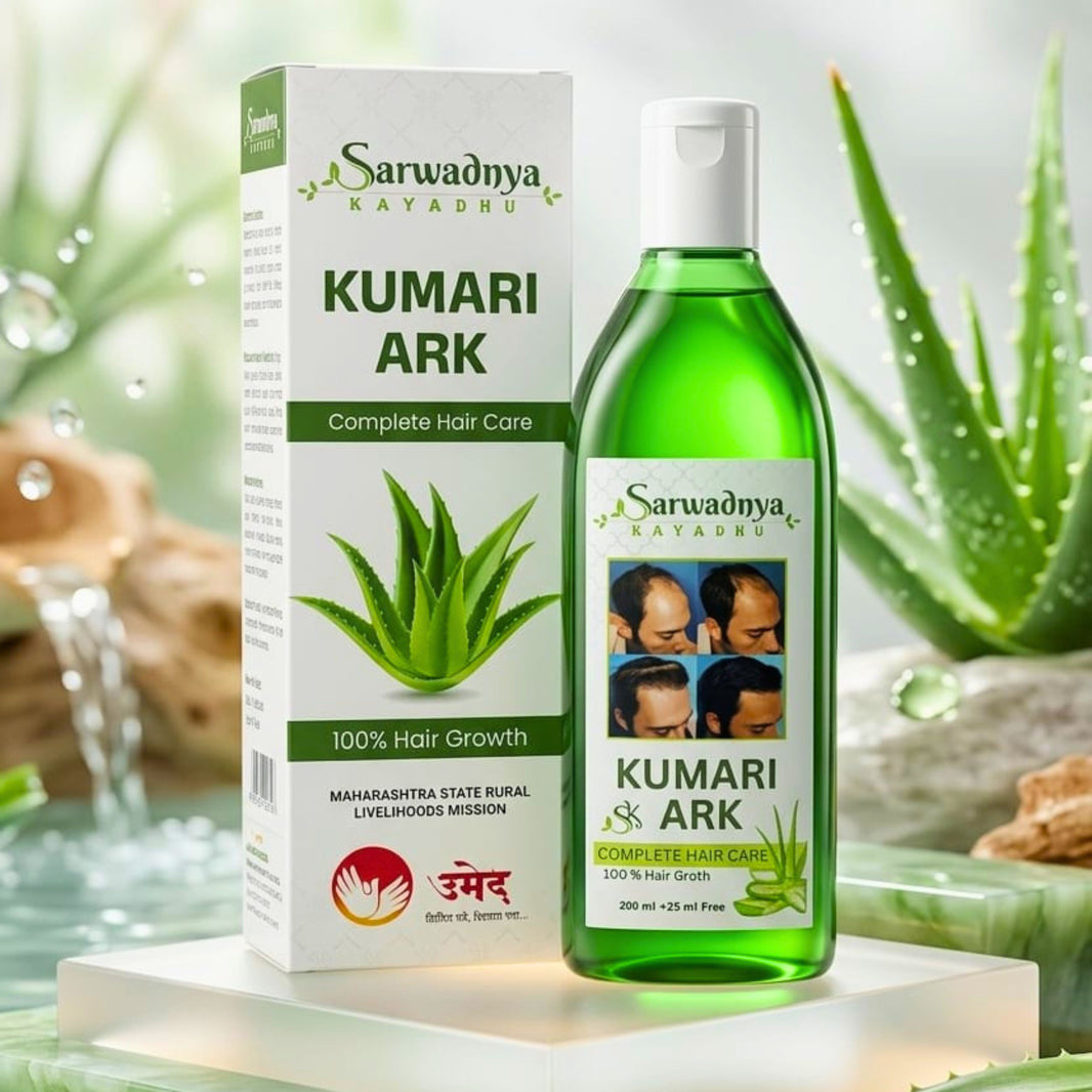 SARWADNYA Kumari Ark Hair Oil, Natural Ingredients, No Artificial Content, Pack of 100ml