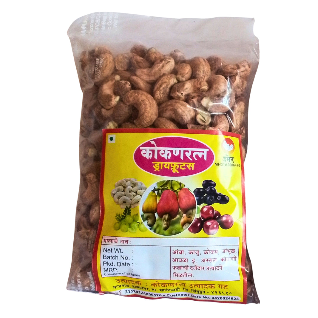 KOKANRATNA , Cashewnut with Cover, Healthy, Fiberous, Natural Flavour, Pack of 500 gm