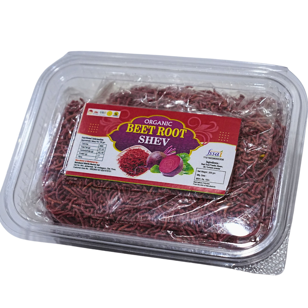 MAHALAXMI BEET ROOT SHEV, Made By Natural Ingredients, No Artificial Flavour, Pack of 200 gm