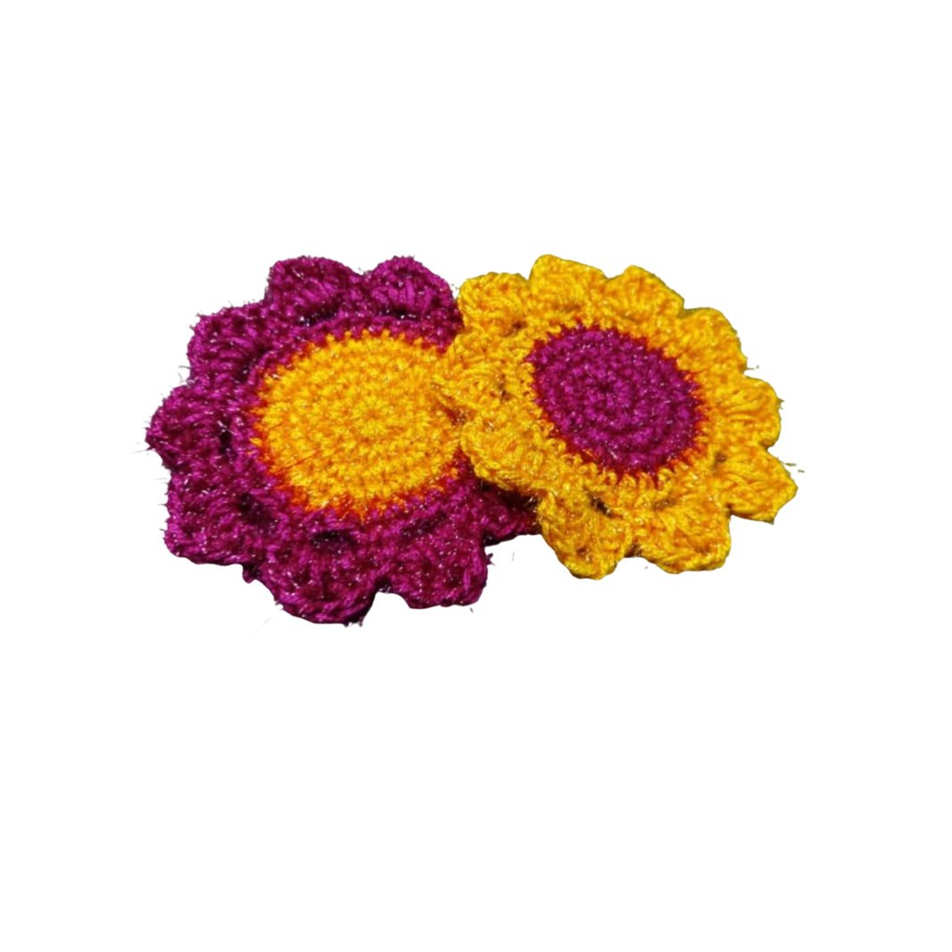MORAYA Pink & Yellow Velvet Pooja Aasan for God Idol/Chowki Aasan, Kapda Cloth for Puja, Shelf Home Mandir, God Idol Sitting and Temple, Large, Rukhamini SHG, Pack Of 1