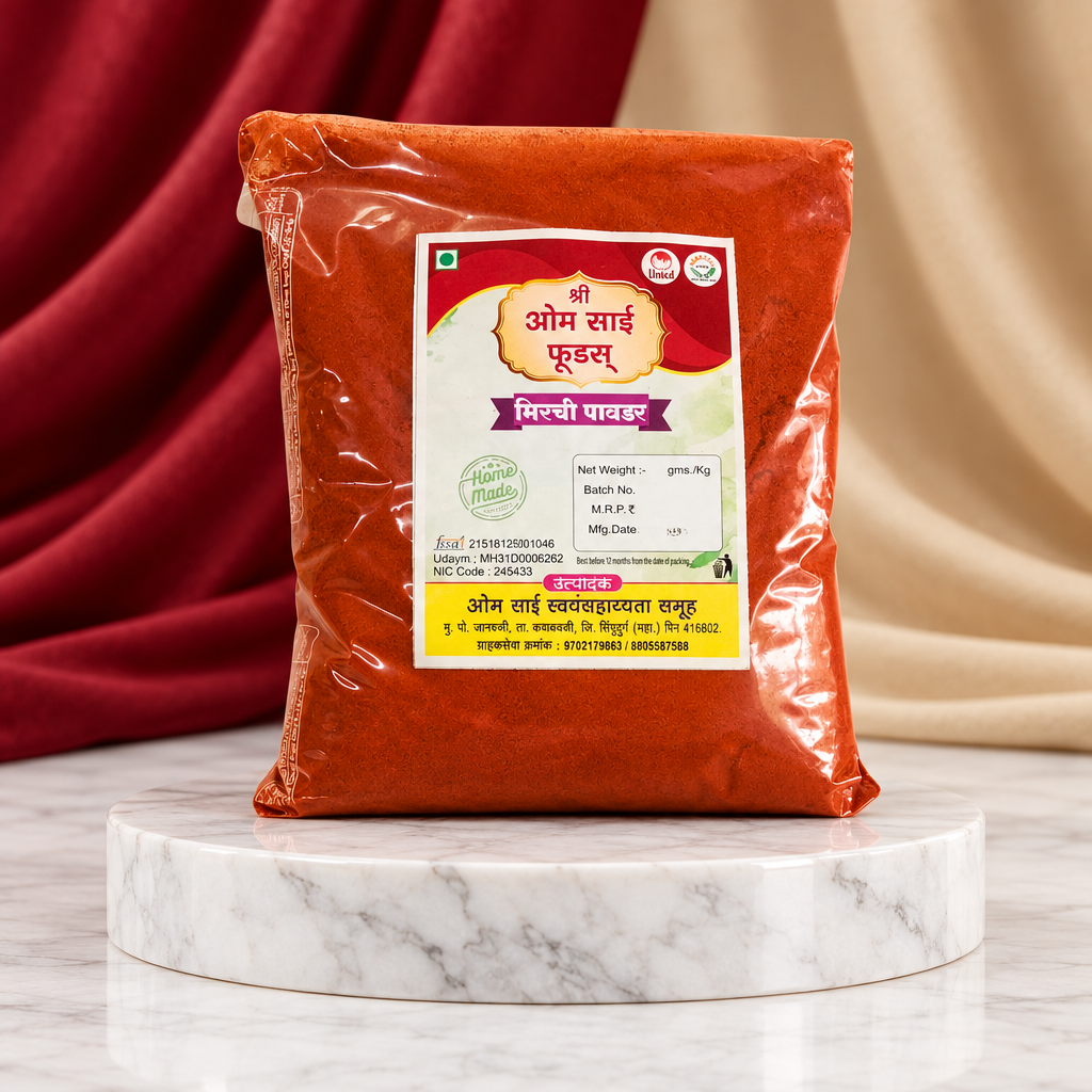 OMSAI Chilli Powder, Natural, Healthy, Best Quality, Pack of 1000 gm