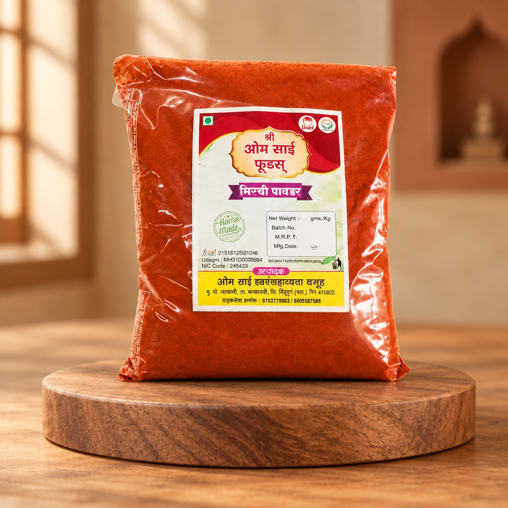 OMSAI Chilli Powder, Natural, Healthy, Best Quality, Pack of 1000 gm