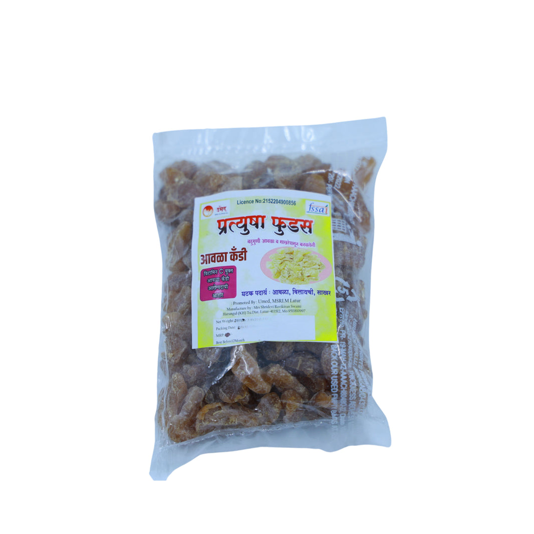 PRATYUSHA FOODS Aonla Candy Sugar, Aadarsha SHG, Made By Natural Ingredients, Healthy, Pack of 250 gms