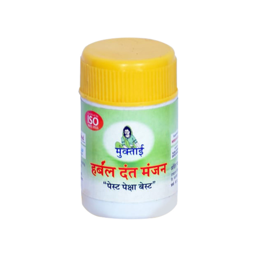 MUKTAI Herbal Dant Manjan Pack Of 50gm Natural Ayurvedic Tooth Powder Oral Care Herbal Cleaning Strong Teeth Fresh Breath