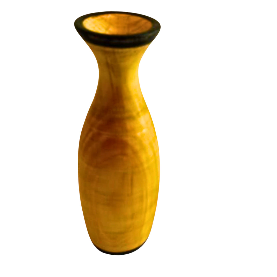 CHOUNDESWARI MAHILA SHG, KUNDAL ShowPiece Flower Vase Wooden Craft (Fuldani) Wooden Vase Pack of 1 Piece