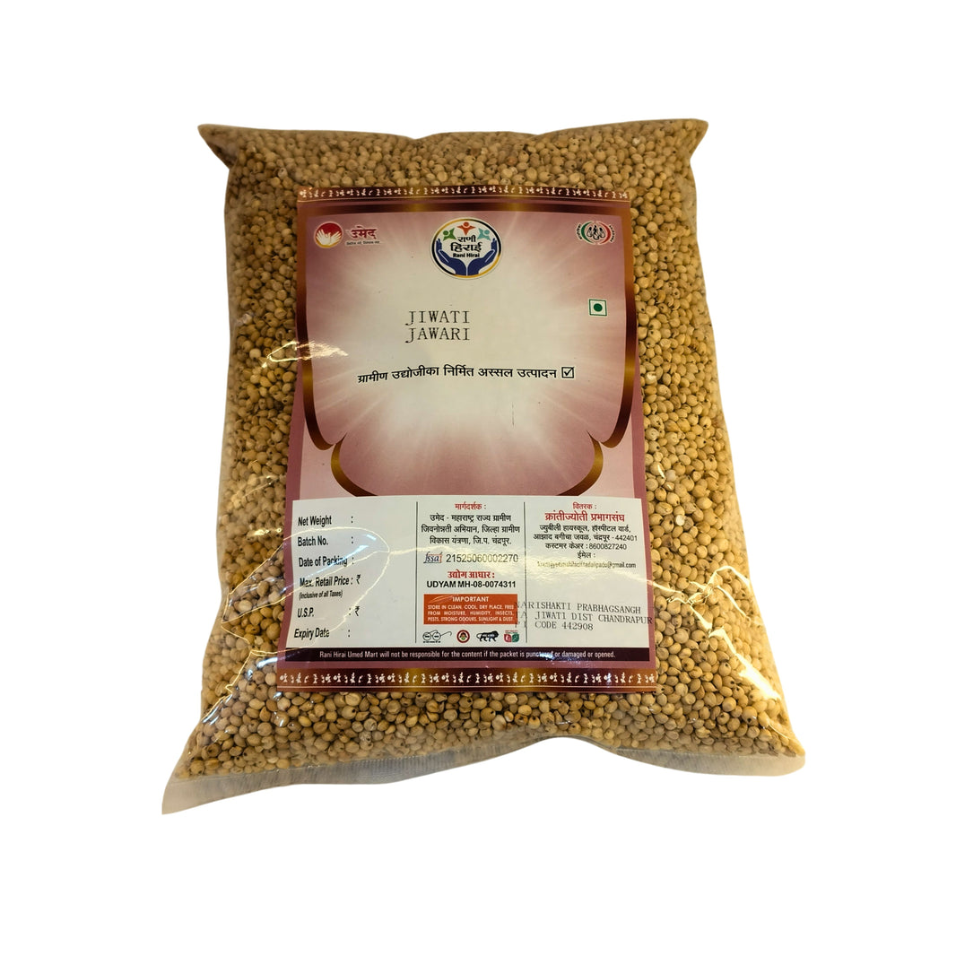 RANI HIRAI Traditional Jowar Jiwati Jawari Pack Of 1000gm Natural Millet Grain Traditional Maharashtrian Bhakari Flour Healthy Rural Diet Authentic Quality