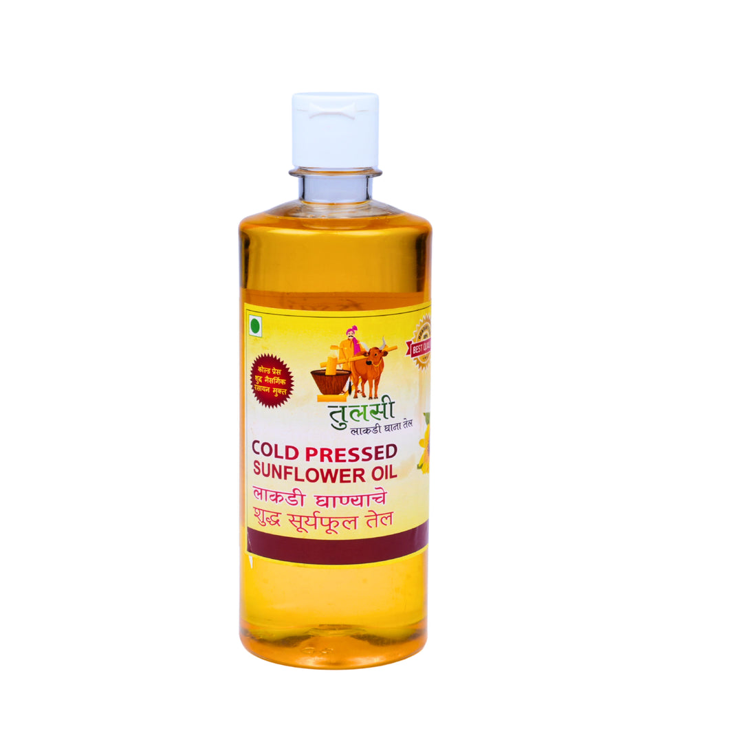SAKSHAM Sunflower Oil | Cold-Pressed, Light Texture, Pure & Natural, Perfect for Everyday Cooking | Pack of 1000 ml