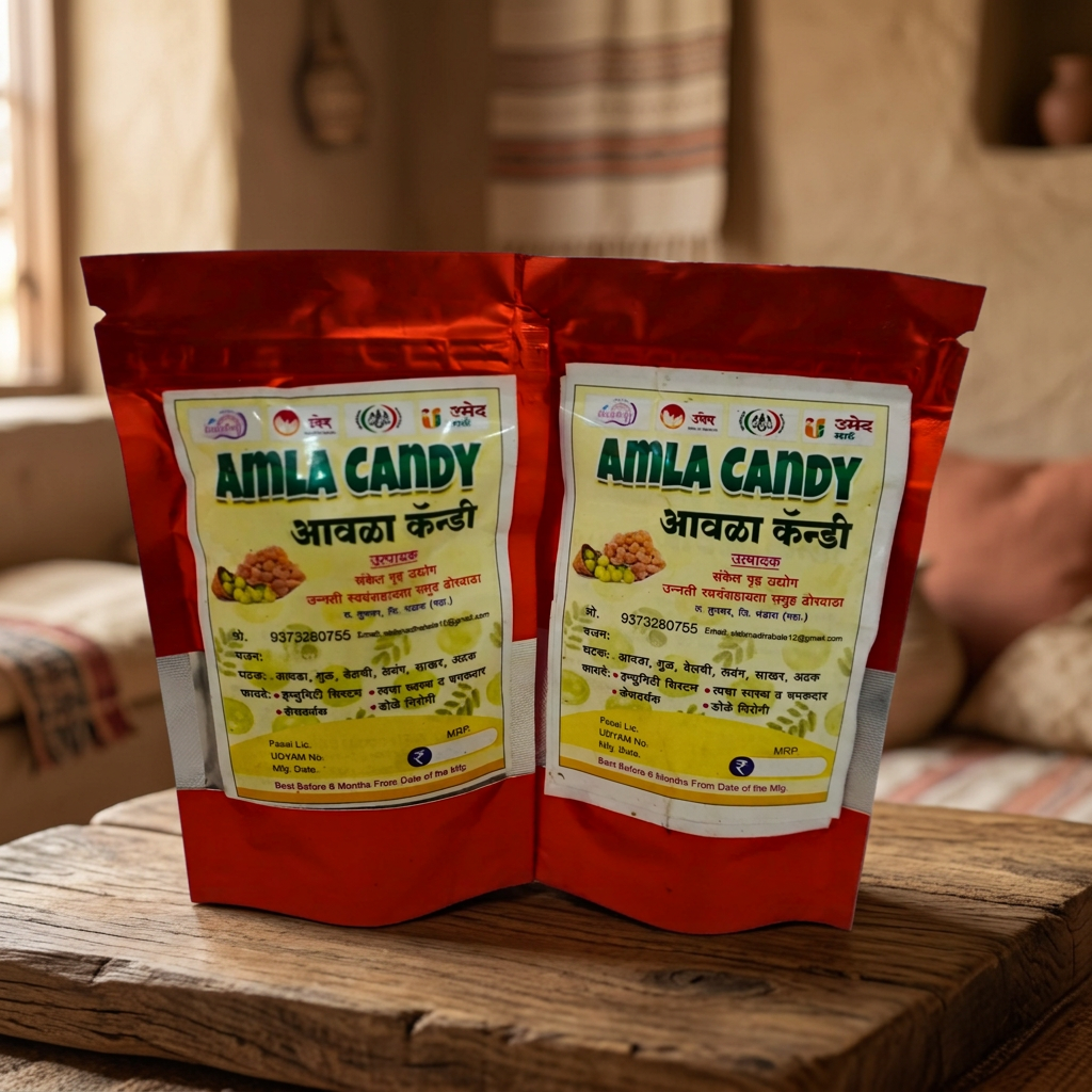 VAINGANGA Handmade Amla Candy Pack of 200 gms Made With Natural Ingredients Chemical Free No Artificial Colour No Added Flavour