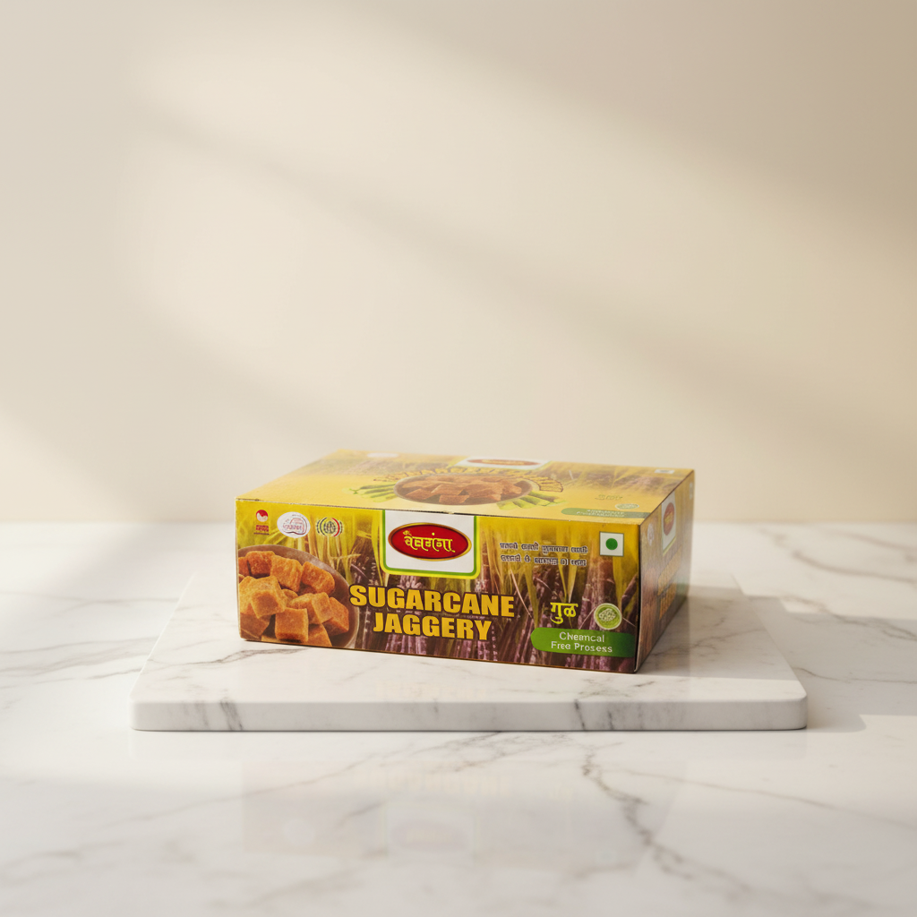VAINGANGA Gul (Jaggery) Cubes, Radhakrushna SHG, Natural, Chemical Free, 500 gm