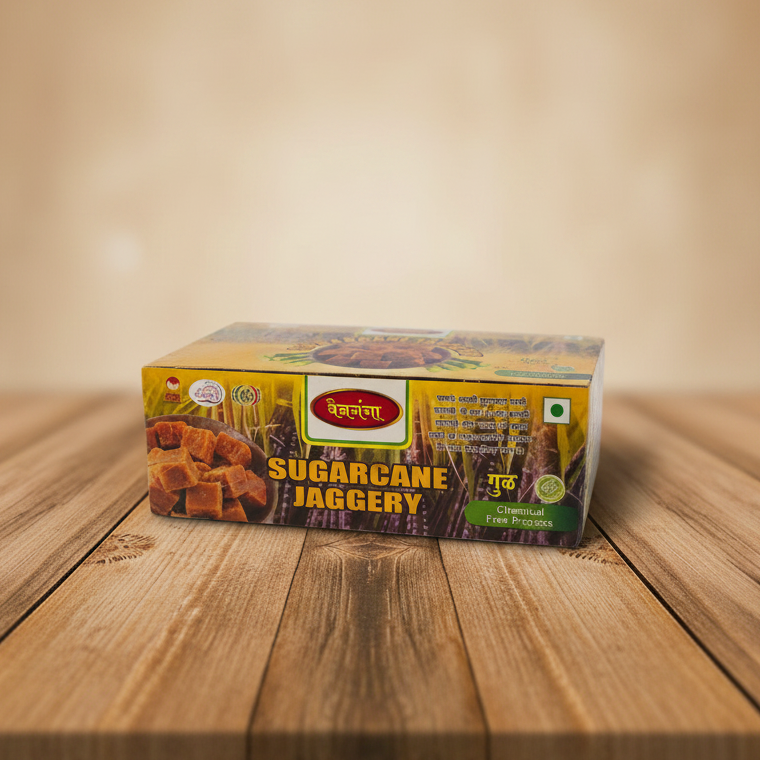 VAINGANGA Gul (Jaggery) Cubes, Radhakrushna SHG, Natural, Chemical Free, 500 gm