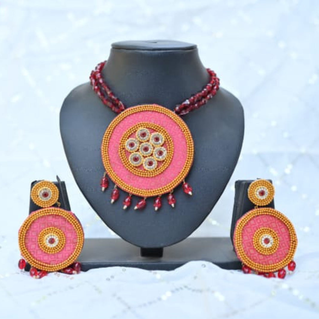 Sai Shankar SHG, Made by Necklace with Earrings | Handmade Jewellery Set