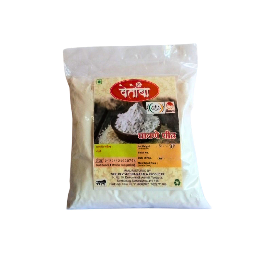 SHRI VETOBA MASALA PRODUCTS Ghavan Flour, Natural, Healthy, Best Quality, Pack of 500 gm
