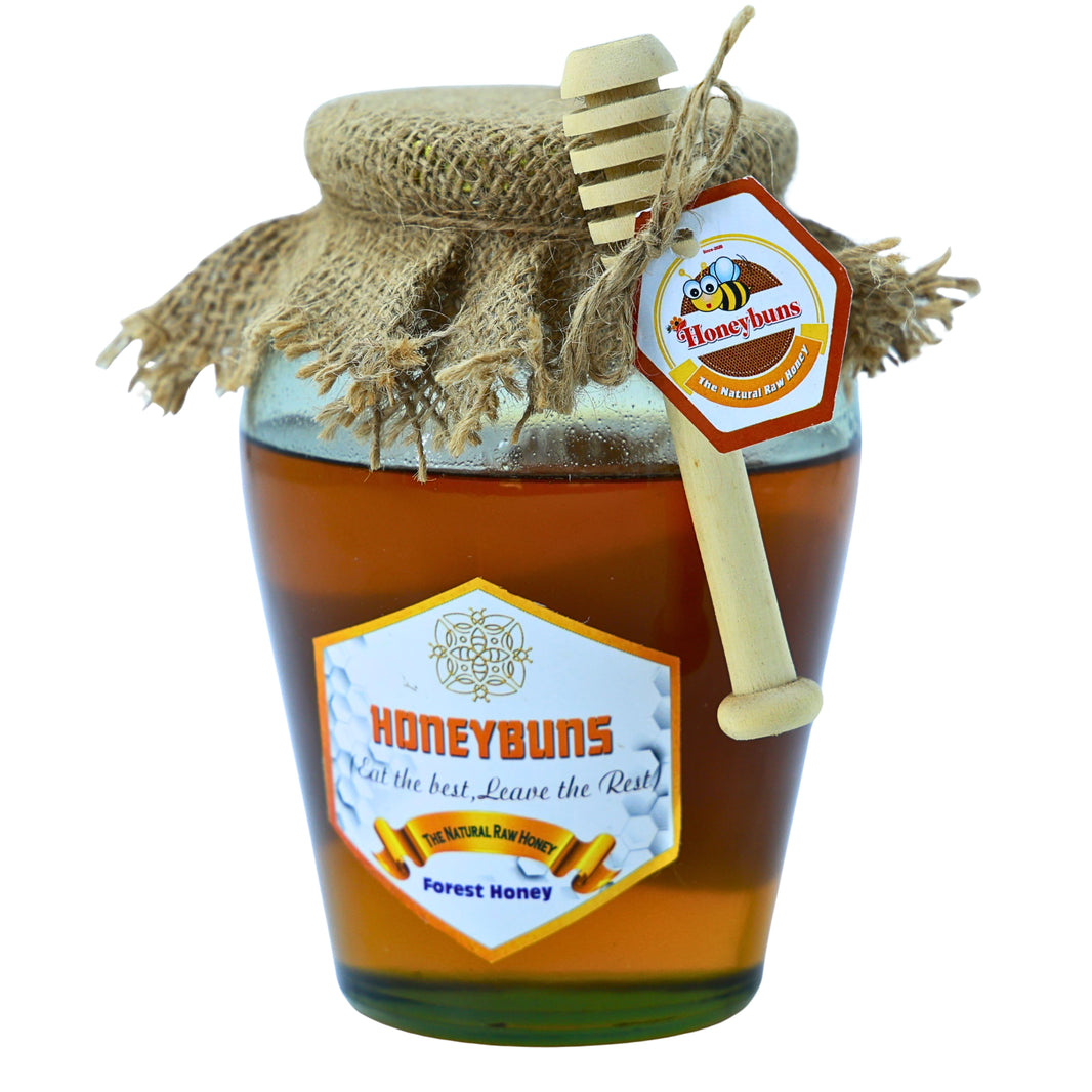 HONEYBUNS Forest Honey Natural Raw Pure Honey No Artificial Essence 1 kg