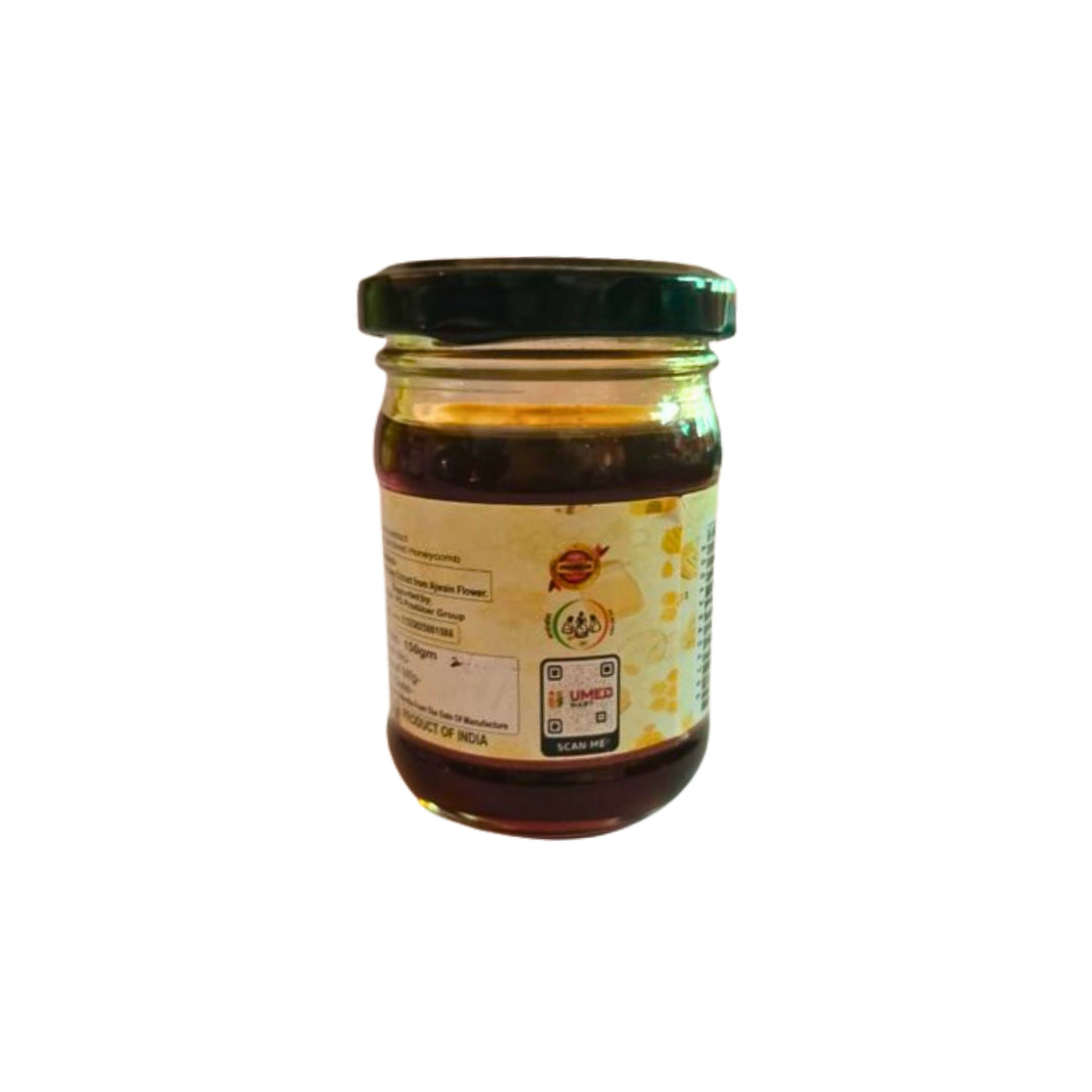 Van Amrut Natural Ajwain Honey Pure Ayurvedic Digestive Wellness Honey Made by Women SHG Using Natural Ingredients No Artificial Flavours Pack of 250 ml