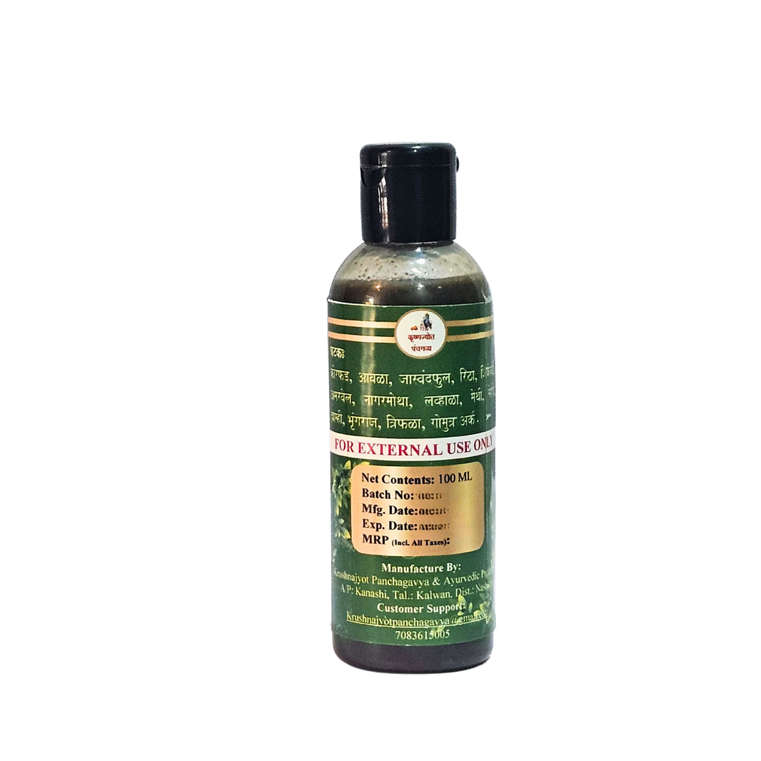 KRUSHNAJYOT Ayurevedic Shampoo, Made By Natural Ingredients, No Artificial Chemical, Paraben Free, Sulphate Free, Pack of 100 Ml