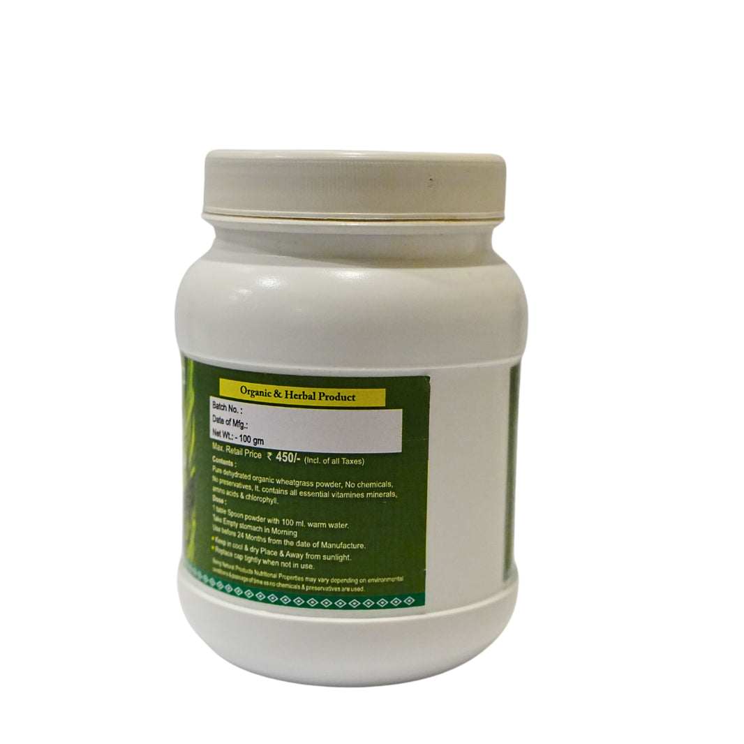 MAHALAXMI Wheat Grass Powder, Made By Natural Ingredients, No Artificial Flavour, Pack of 100 gm