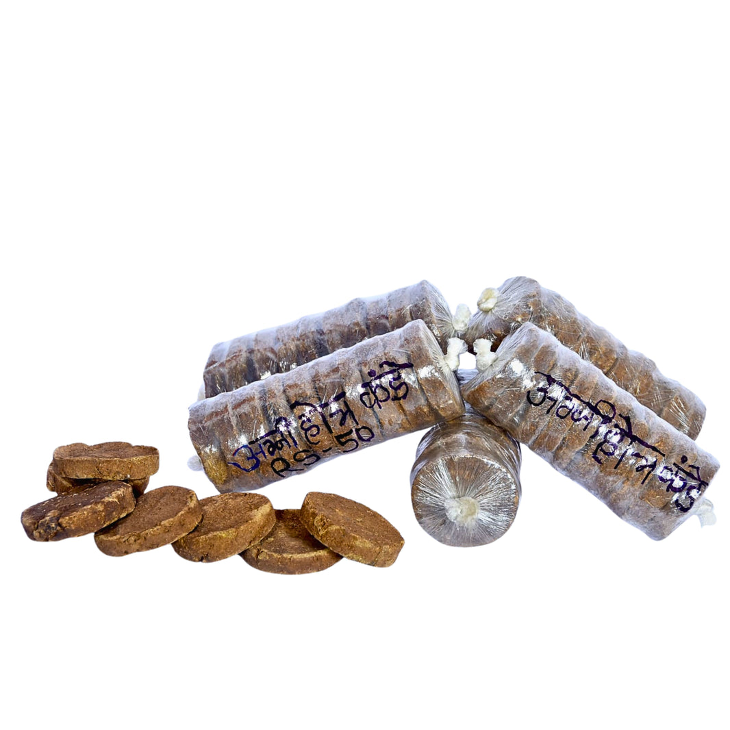 MUKTAI Agnihotra Kande Pack Of 10 pcs Natural Cow Dung Cakes For Havan Pooja Ritual Use Traditional Spiritual Product