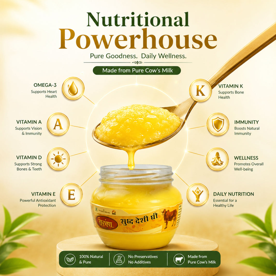 VAINGANGA Dhanashree DESI Ghee, Made By Cow Milk, No Artificial Essence, pack of 1000 ml