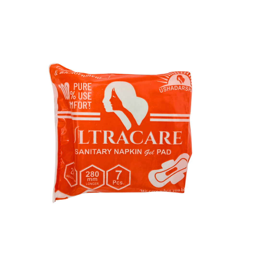 ULTRACARE Sanitary Napkin Gel Pad, Hygienic Comfrontable, Heavy Flow Absorbing Gel Core, Soft, Easy For Use, Pack Of 7 Pieces